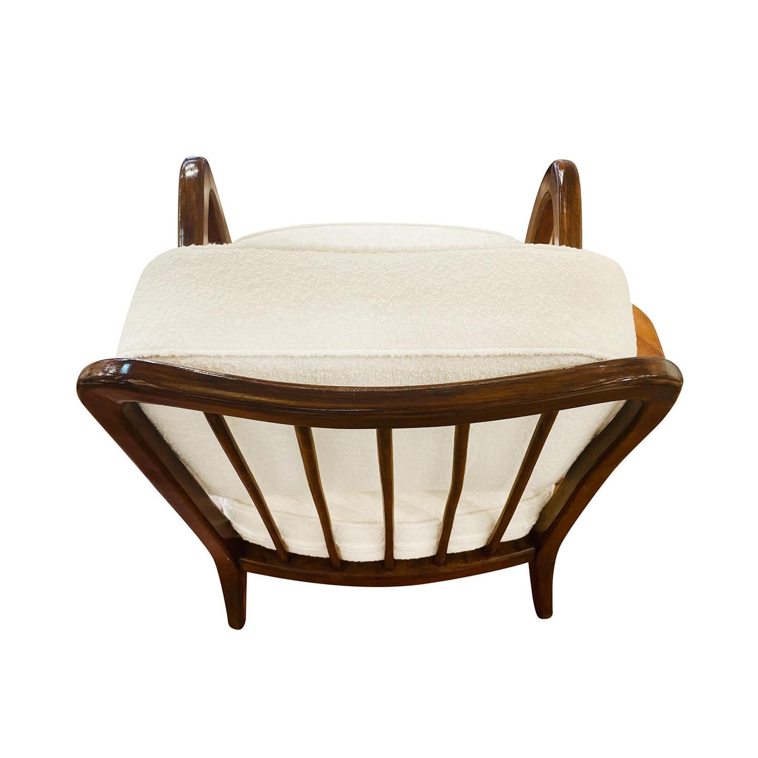 Silla de salón italiana del siglo XX, moderna y vintage, de nogal, de Paolo Buffa en Bueno estado para la venta en West Palm Beach, FL