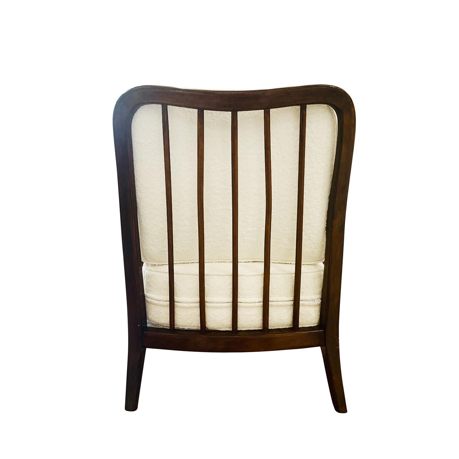 Silla de salón italiana del siglo XX, moderna y vintage, de nogal, de Paolo Buffa Tela en venta