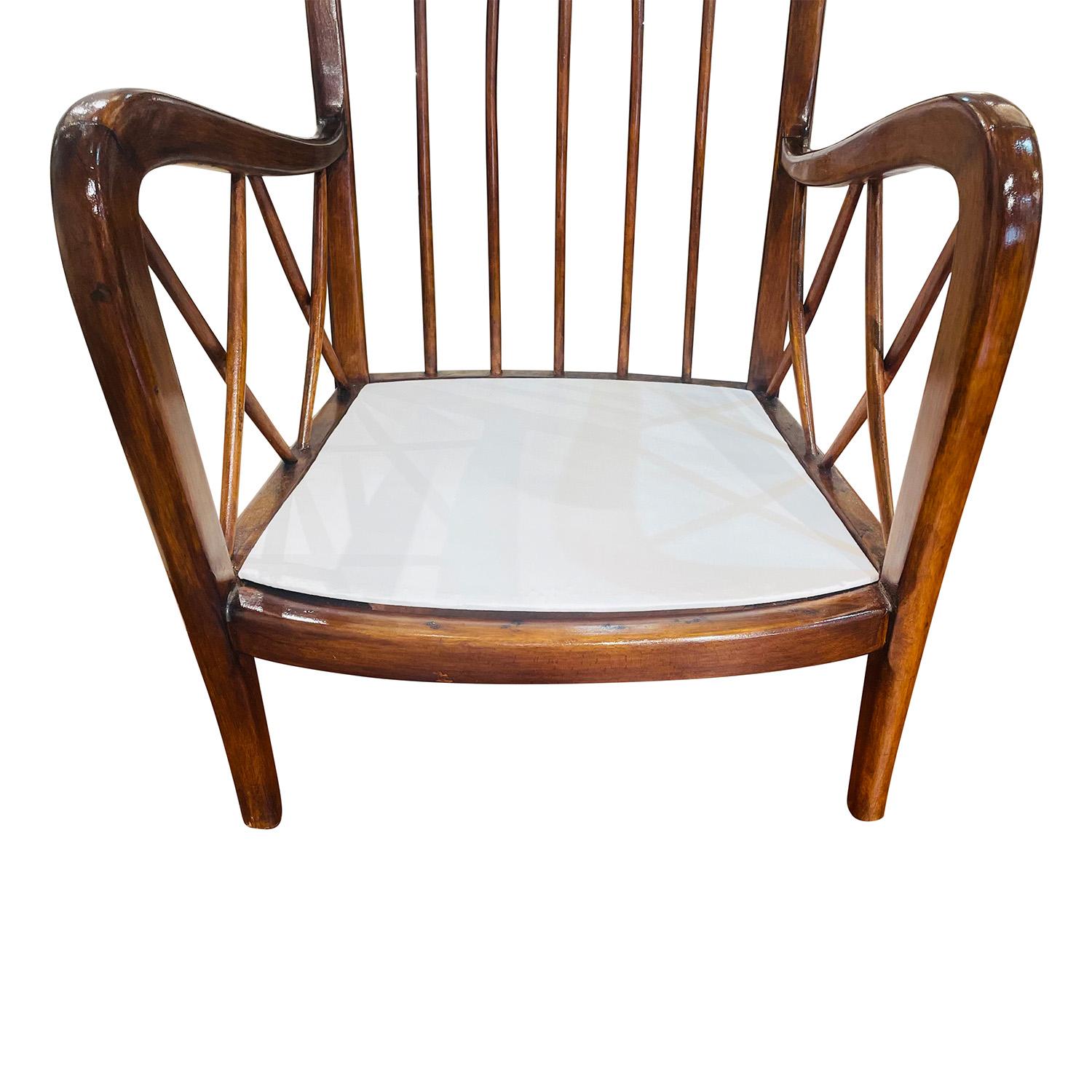 Silla de salón italiana del siglo XX, moderna y vintage, de nogal, de Paolo Buffa en venta 1