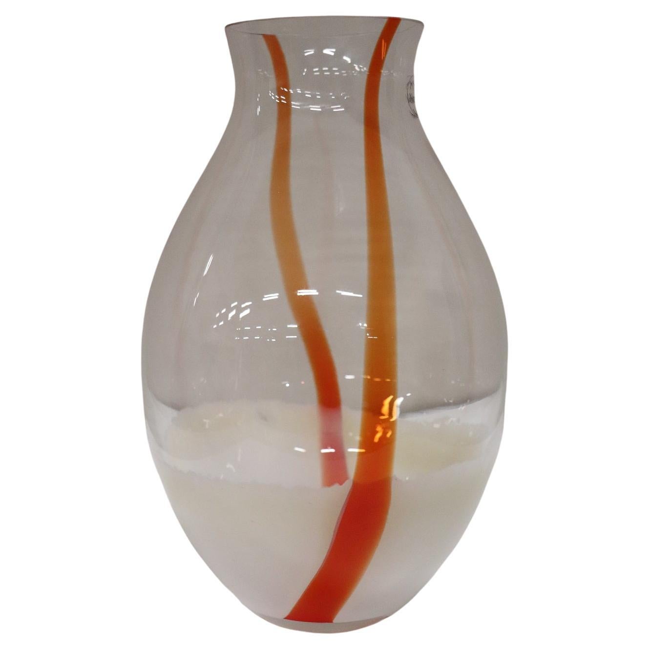 20th Century Italian Vintage Murano Artistic Glass Large Vase by Carlo Nason