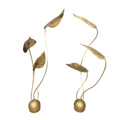 20th Century Italian Vintage Pair of Brass Floor Lamps, Lights by Tommaso Barbi