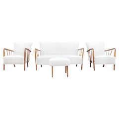 20th Century Italian Vintage Polished Walnut Living Room Set by Paolo Buffa