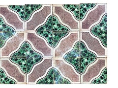 20th Century Italian Vintage Reclaimed Decorated Tiles, 1920s