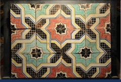 20th Century Italian Vintage Reclaimed Decorated Tiles, 1920s