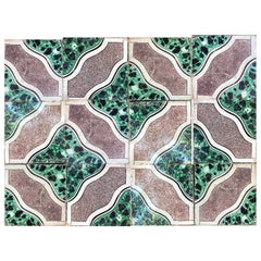 20th Century Italian Antique Reclaimed Decorated Tiles, 1920s