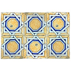 20th Century Italian Vintage Reclaimed Decorated Tiles, 1920s