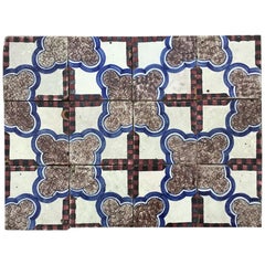 20th Century Italian Vintage Reclaimed Decorated Tiles, 1920s