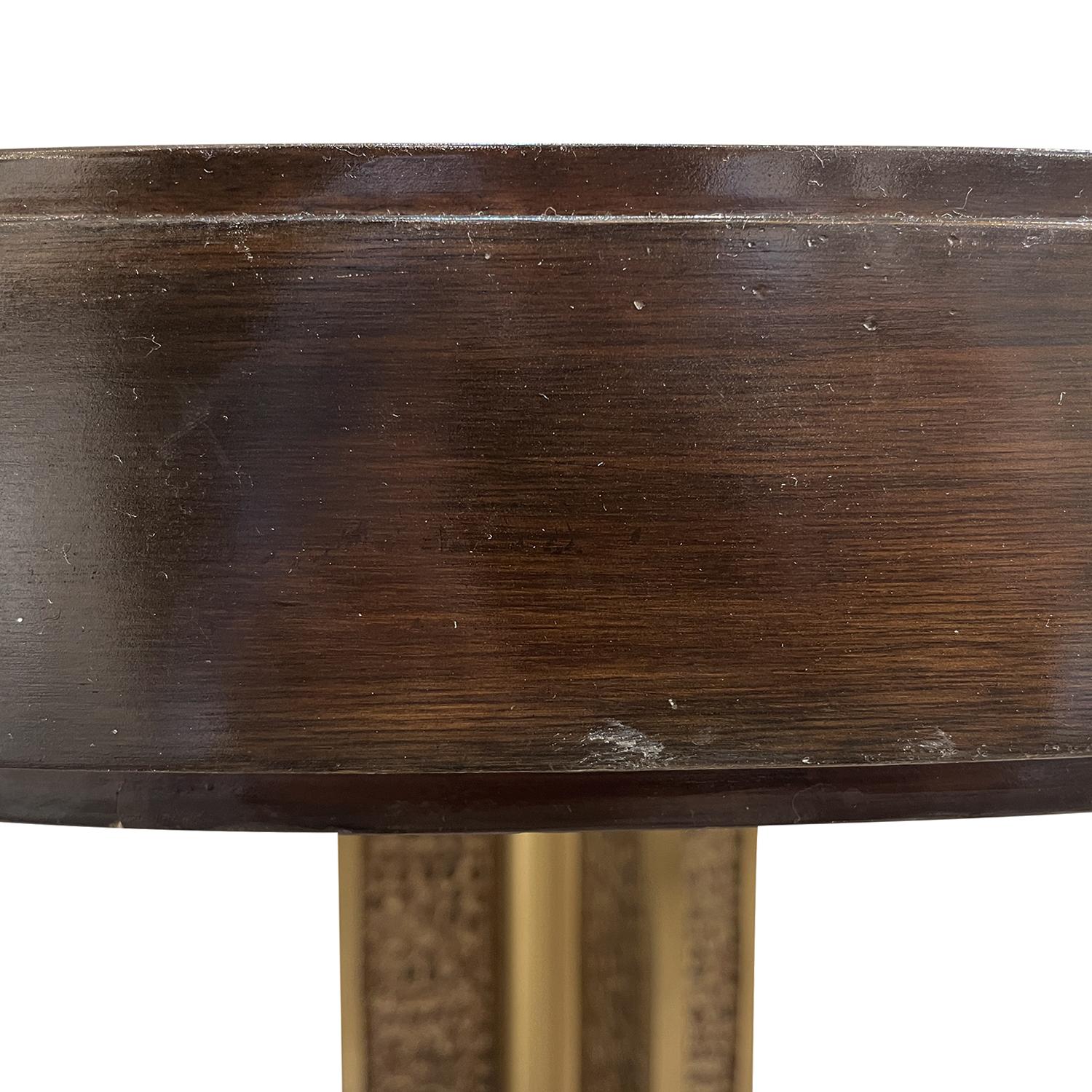20th Century Italian Vintage Walnut Round Center, Game Table by Luciano Frigerio In Good Condition In West Palm Beach, FL