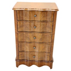 20th Century Italian Walnut Small Chest of Drawers