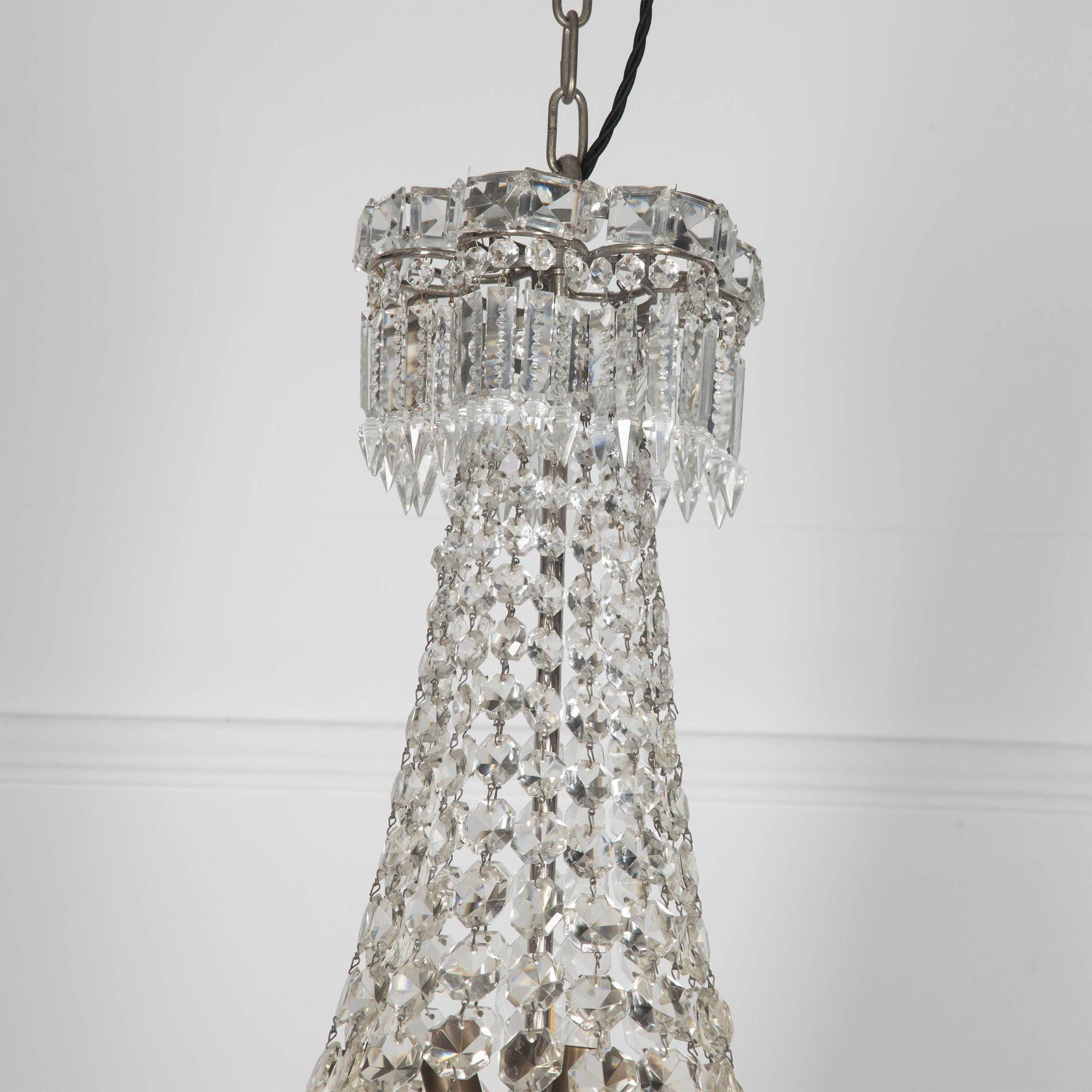 Laiton Lustre italien du 20e siècle en forme de cascade et de sac en vente