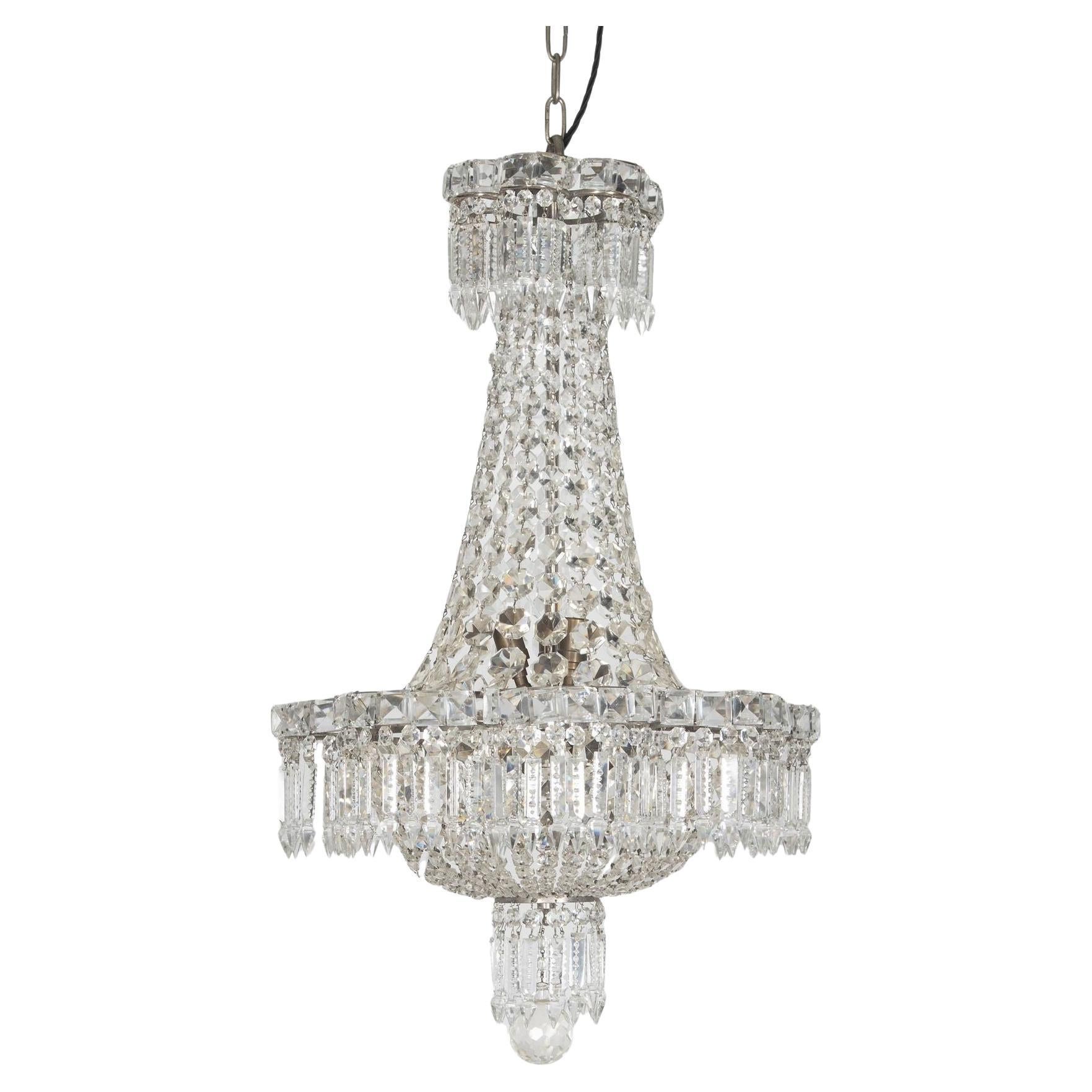 Lustre italien du 20e siècle en forme de cascade et de sac en vente