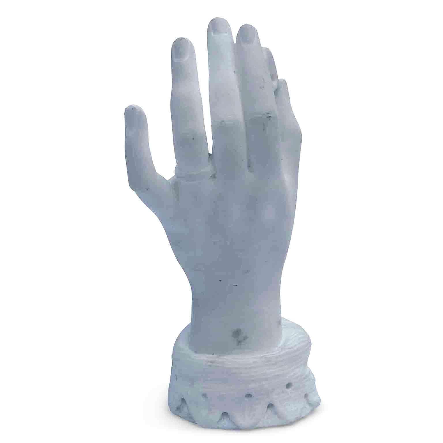 Italian 20th Century White Carrara Marble Bride Hand Sculpture Paperweight 7