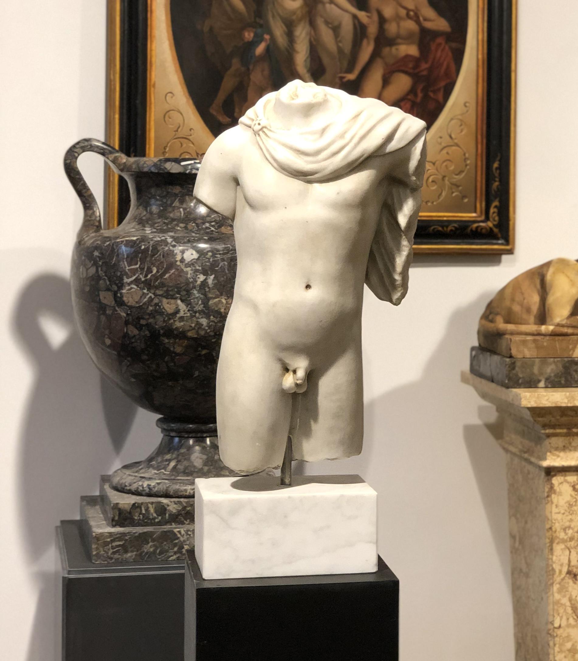 20th Century Italian Marble Sculpture Torso Apollo Belvedere Vatican Museum im Angebot 4