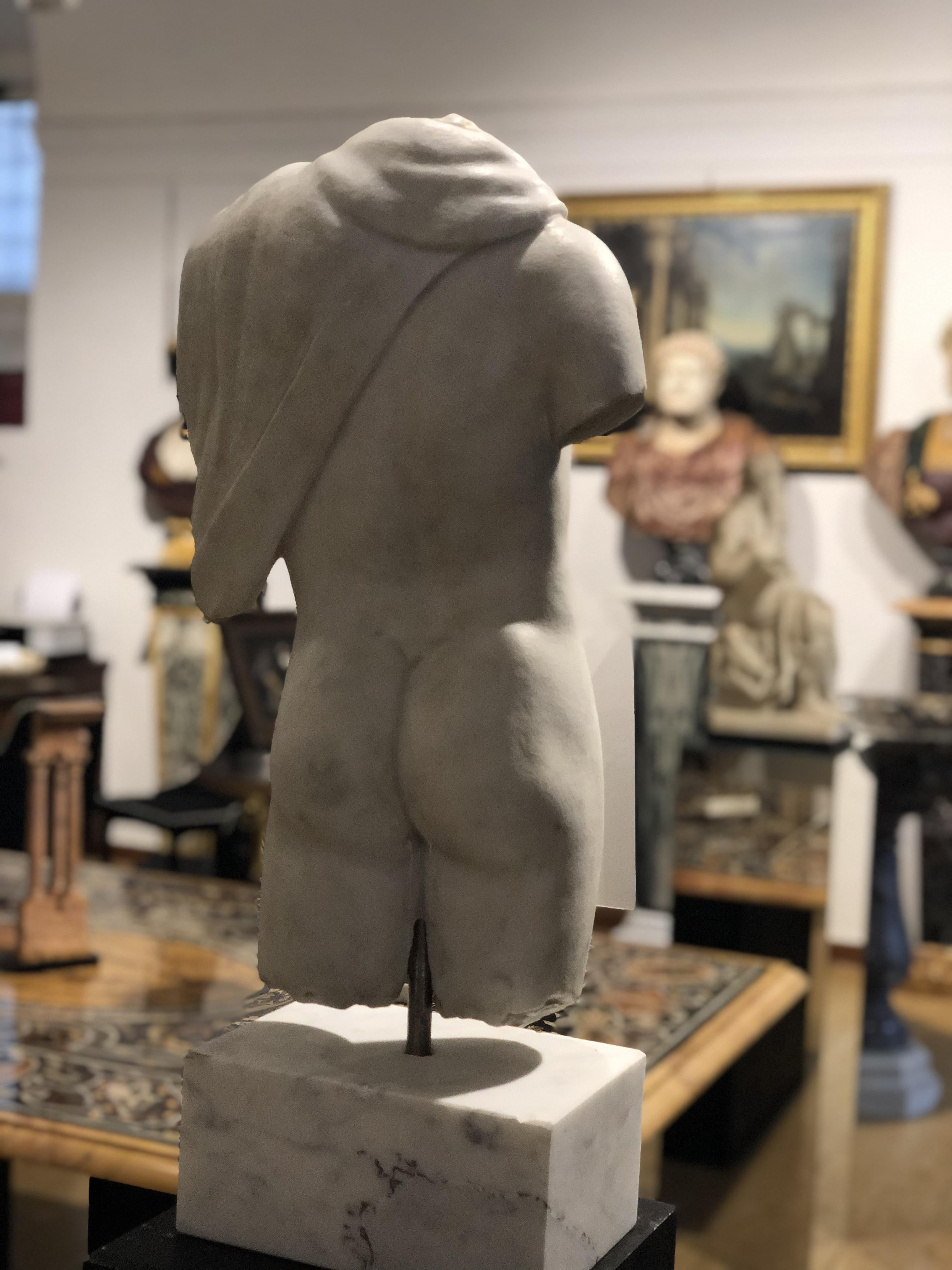 20th Century Italian Marble Sculpture Torso Apollo Belvedere Vatican Museum im Angebot 1