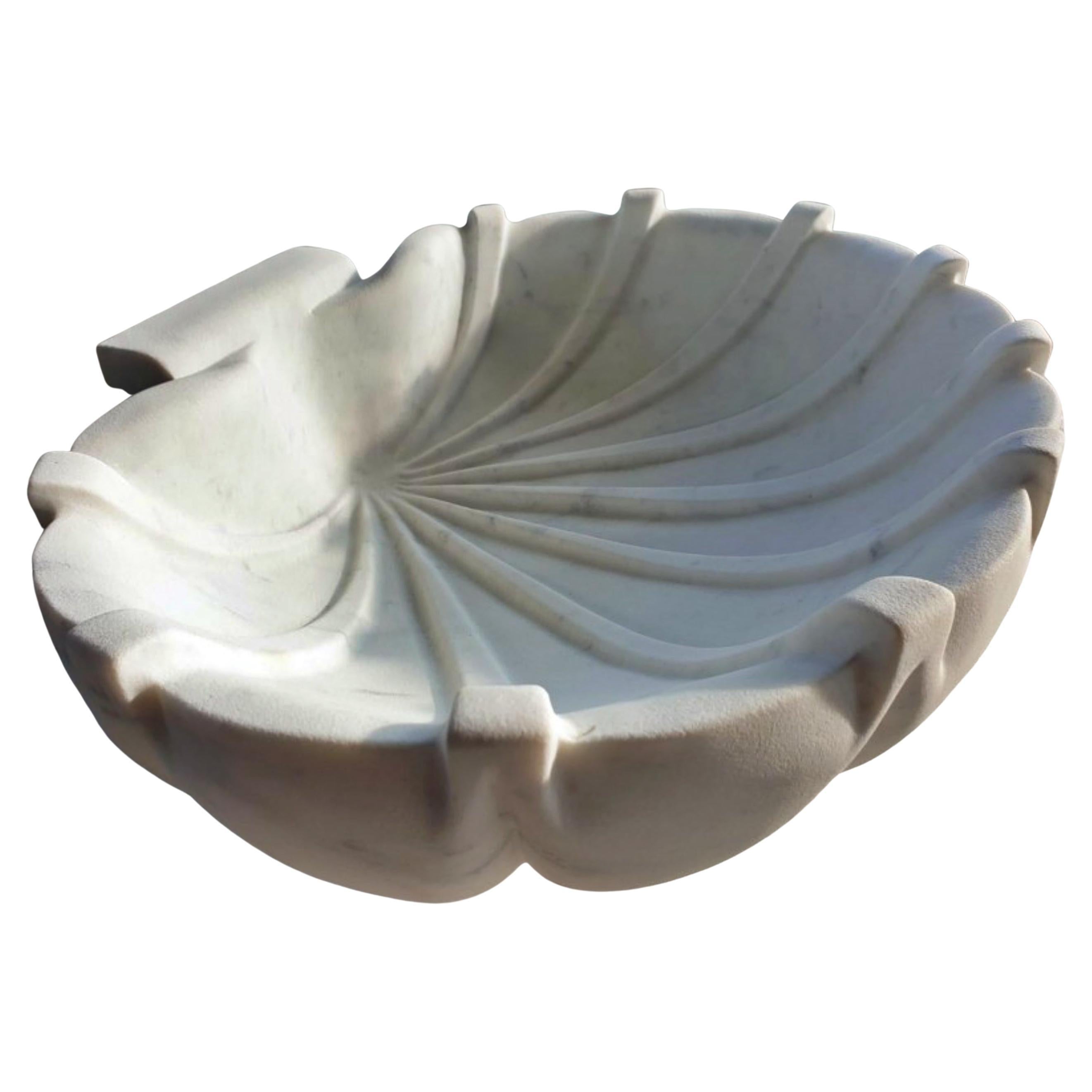 20th Century Italian White Statuario Carrara Marble Sink Body For Sale