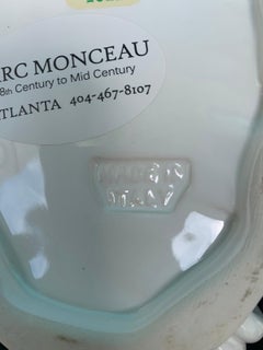 20th Century Italian White Woven Porcelain Basket, Marked "Made in Italy"