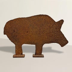 20th Century Italian Wild Boar Hunting Target