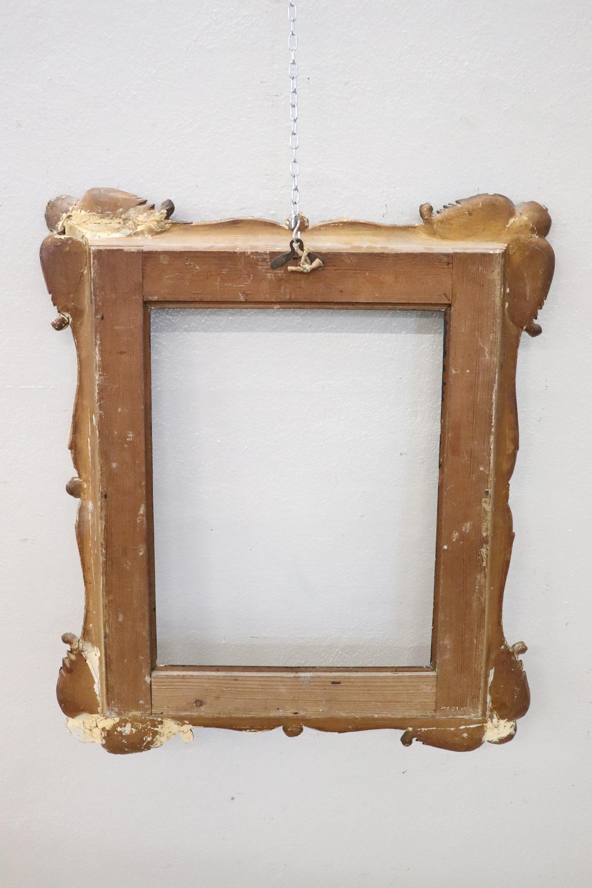 20th Century Italian Wood and Plaster Frame with Golden Decoration 8