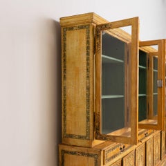 20th Century Italian Wood Cabinet with Renaissance Inspired Floral Patterns