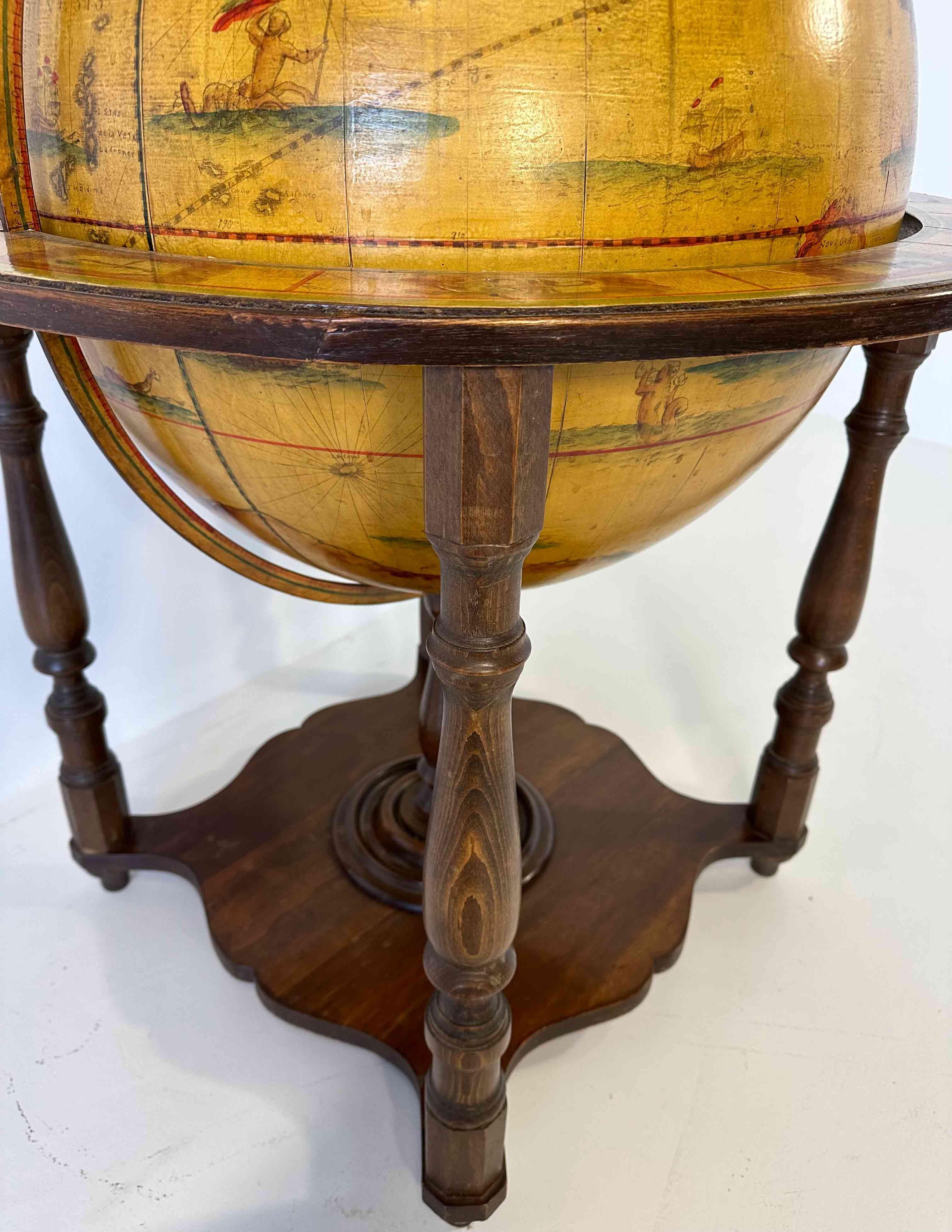 Late 20th Century 20th Century Italian Wood Globe, 1970s
