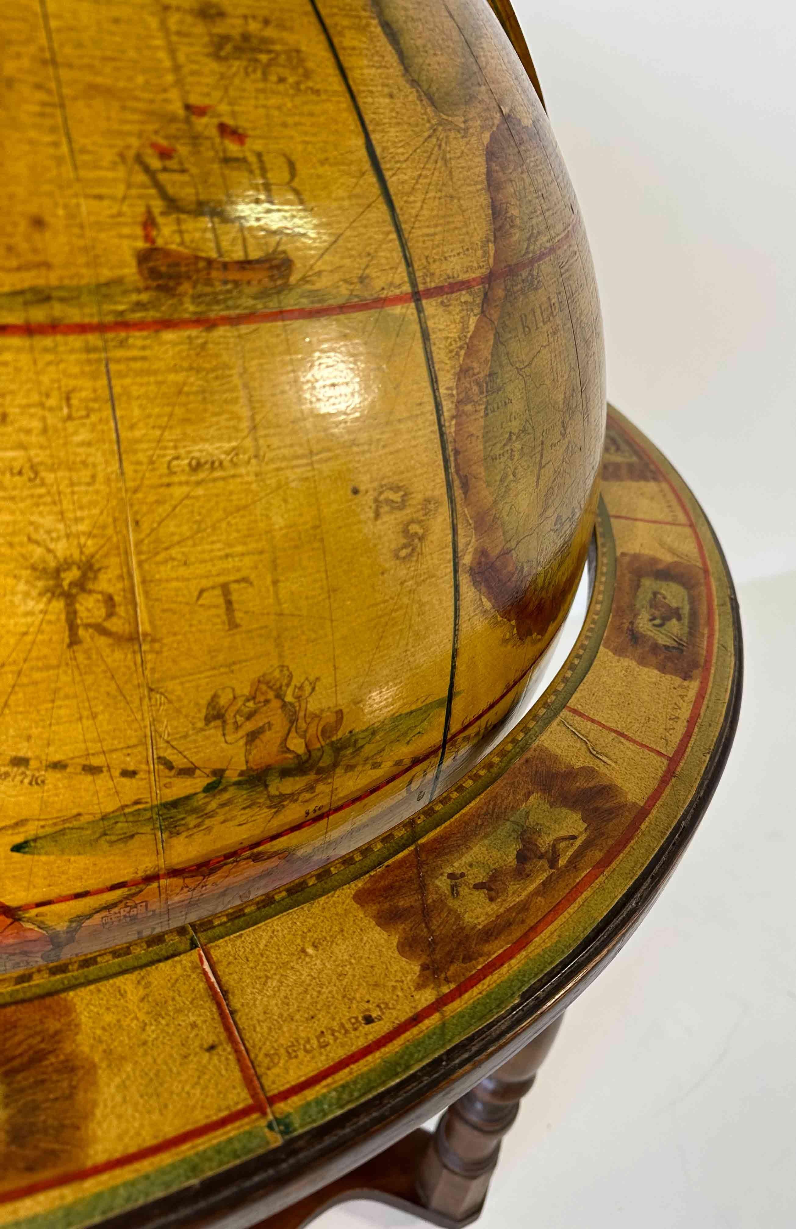 20th Century Italian Wood Globe, 1970s 2