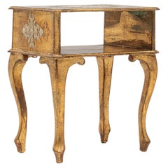 20th Century Italian Wood Patinated Bedside Table