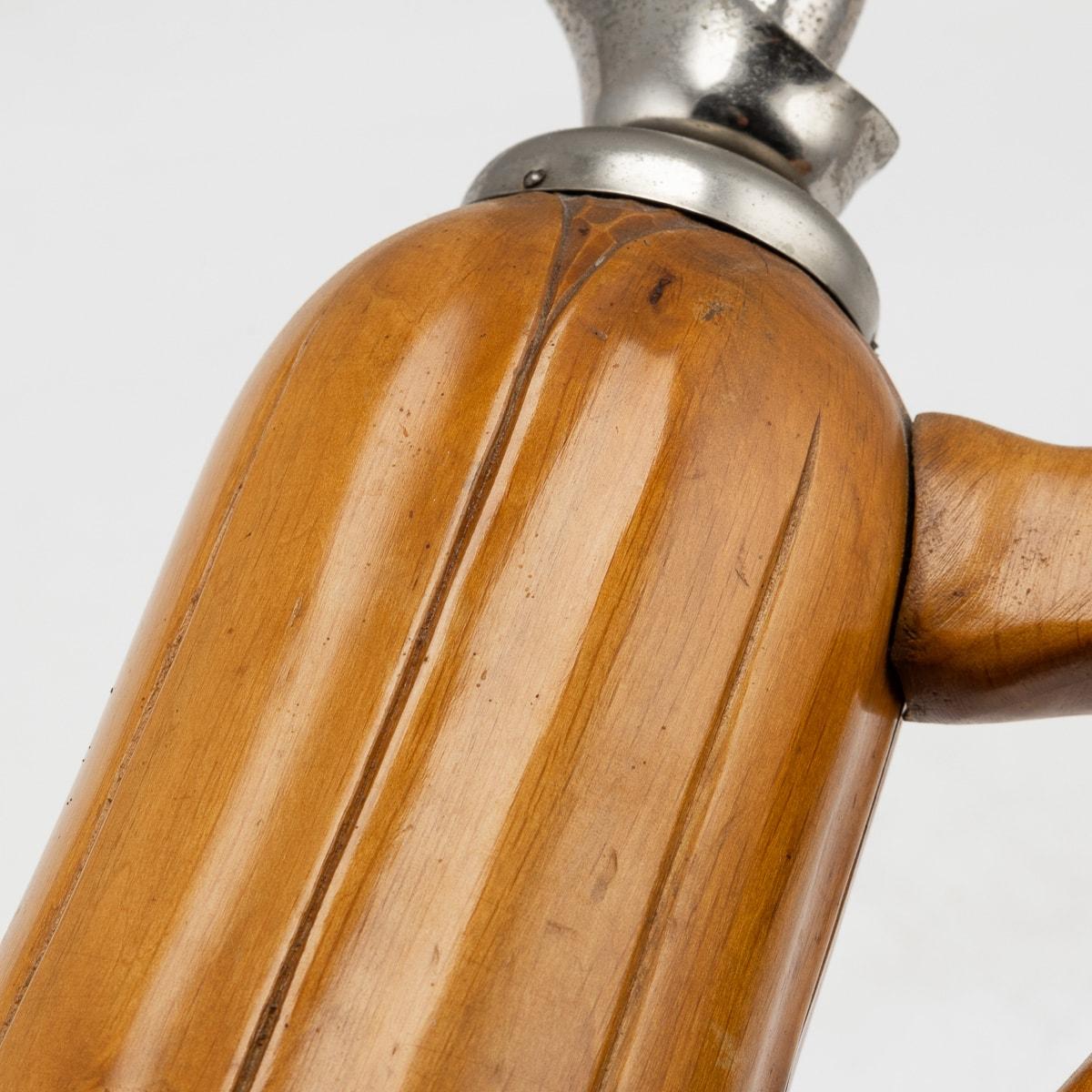 20th Century Italian Wooden Flask By Aldo Tura For Macabo c.1960 For Sale 8