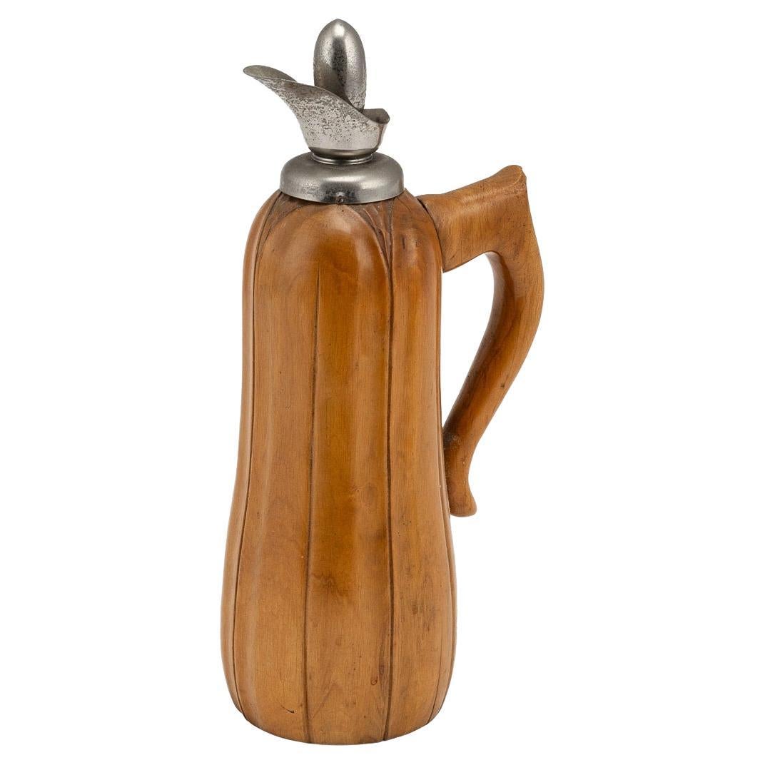 20th Century Italian Wooden Flask By Aldo Tura For Macabo c.1960