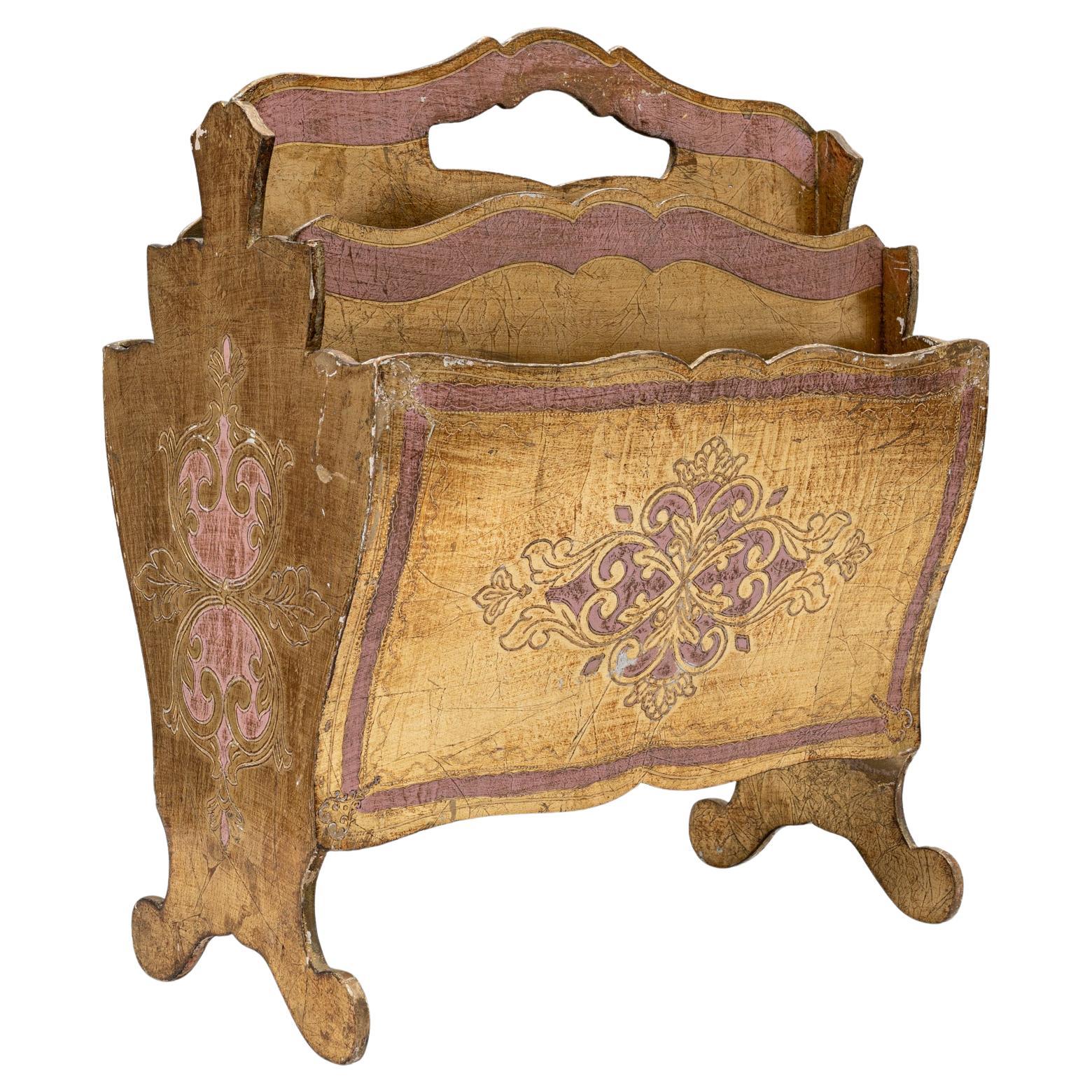 20th Century Italian Wooden Newspaper Stand