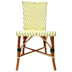 Vintage 20th Century Italian Woven Rattan Bistro Chair