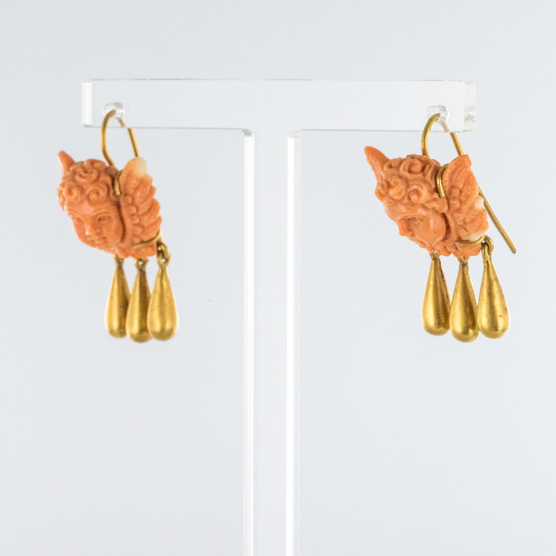 gold cherub earrings