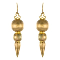 20th Century Italian Yellow Gold Dangle Earrings