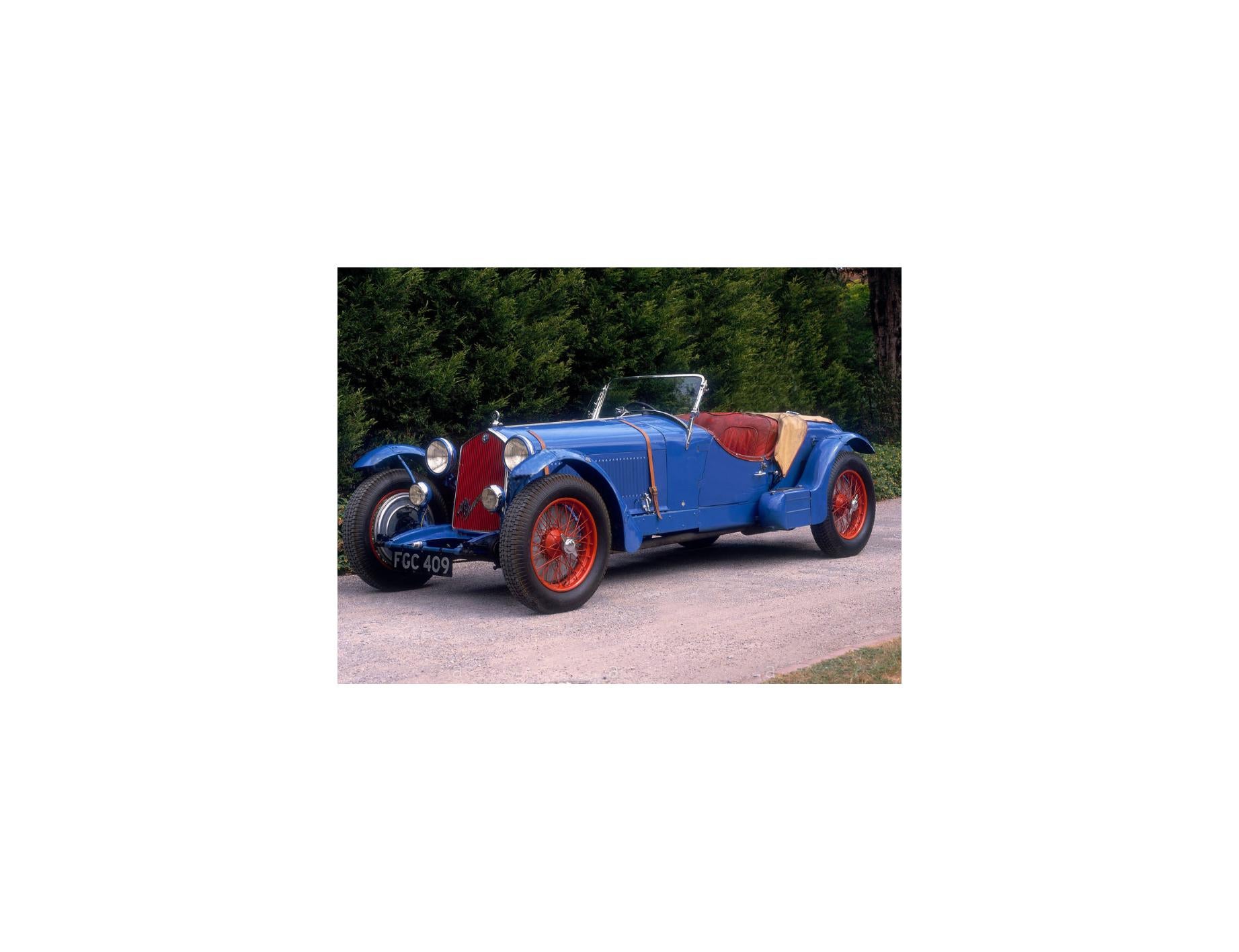 20th Century Italians Sterling Silver Model of Car Alfa Romeo 8C 2300 4