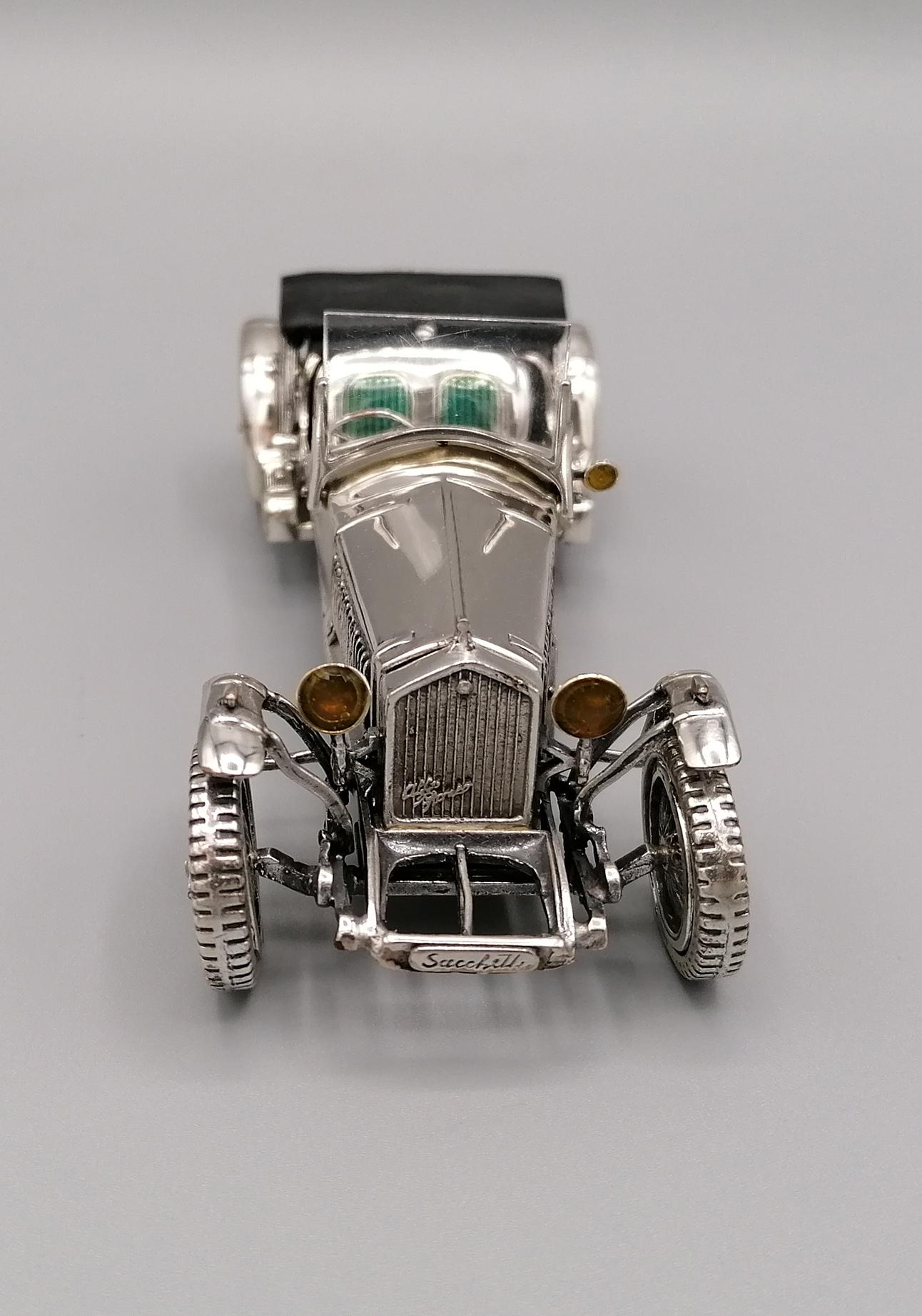 Late 20th Century 20th Century Italians Sterling Silver Model of Car Alfa Romeo 8C 2300