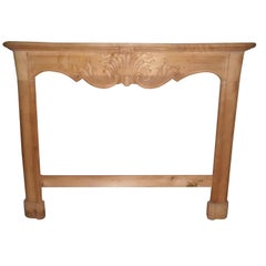 Antique 20th Century Italy 1920 Regence Style Wood Mantel