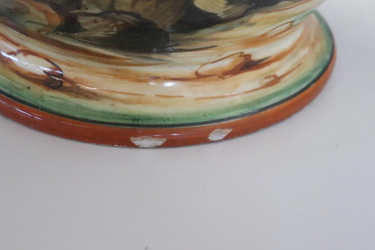 20. Jahrhundert Italien Florentine Produktion Keramikvase, signiert im Angebot 6