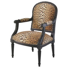 20th Century Italy, Louis XVI Borelli Armchair "Panthere de Somalie"