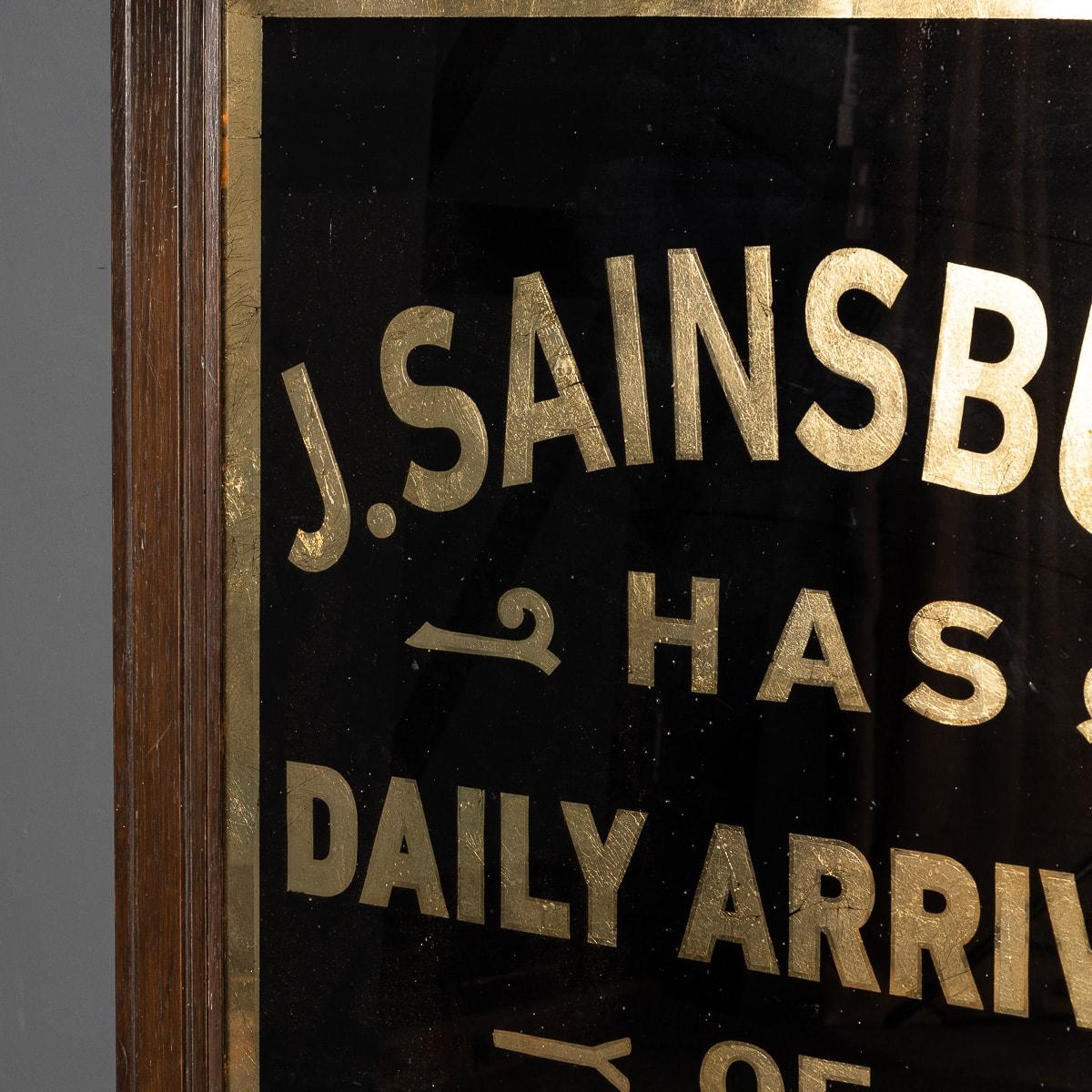 Mirror 20th Century J Sainsbury Dairy Produce Advertising Sign, c.1950