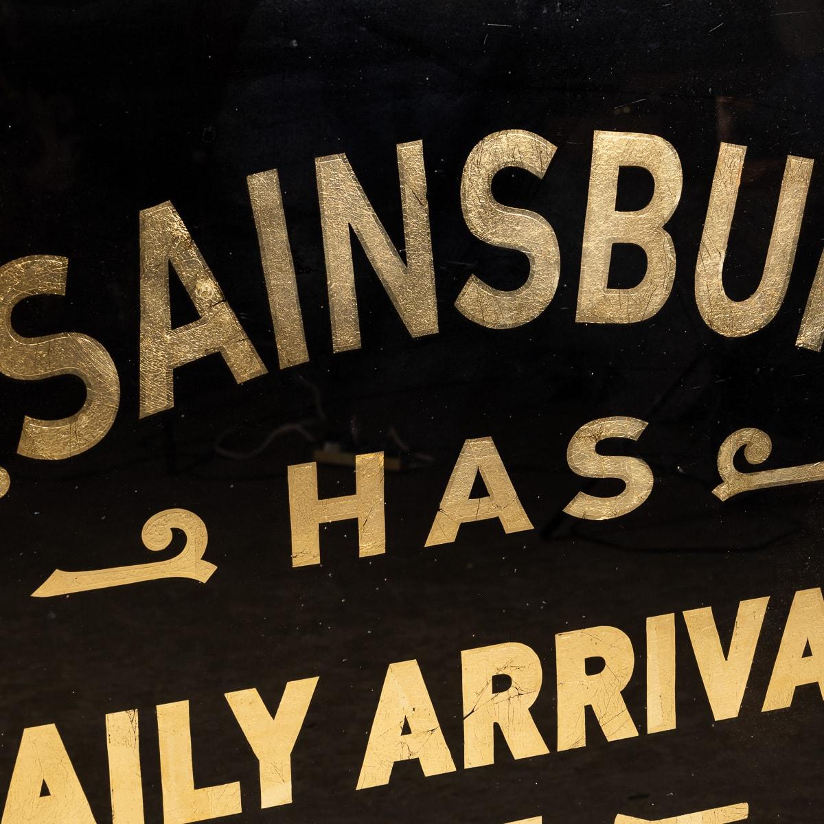 20th Century J Sainsbury Dairy Produce Advertising Sign, c.1950 1