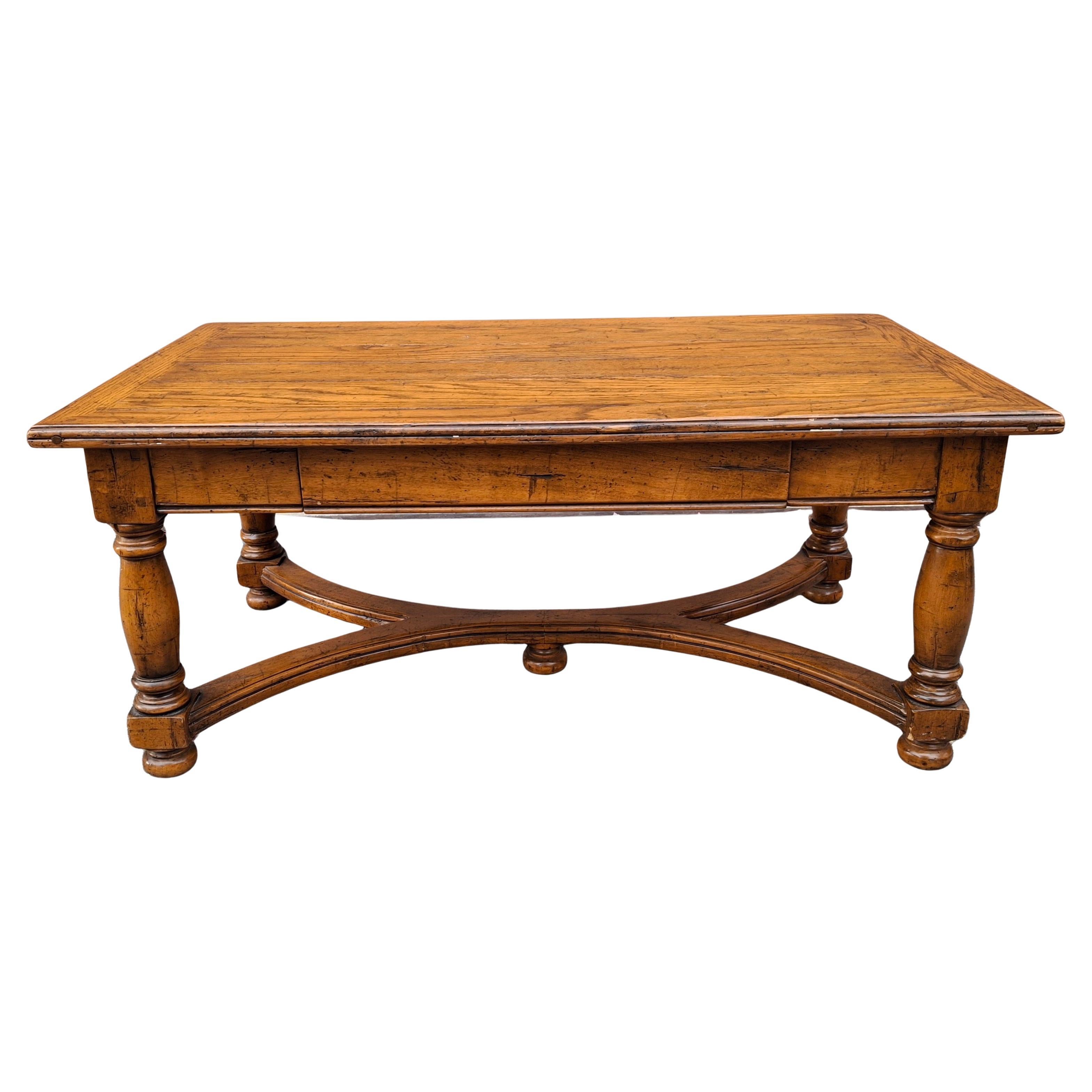 20th Century Jacobean Style Single Drawer Oak Coffee Table