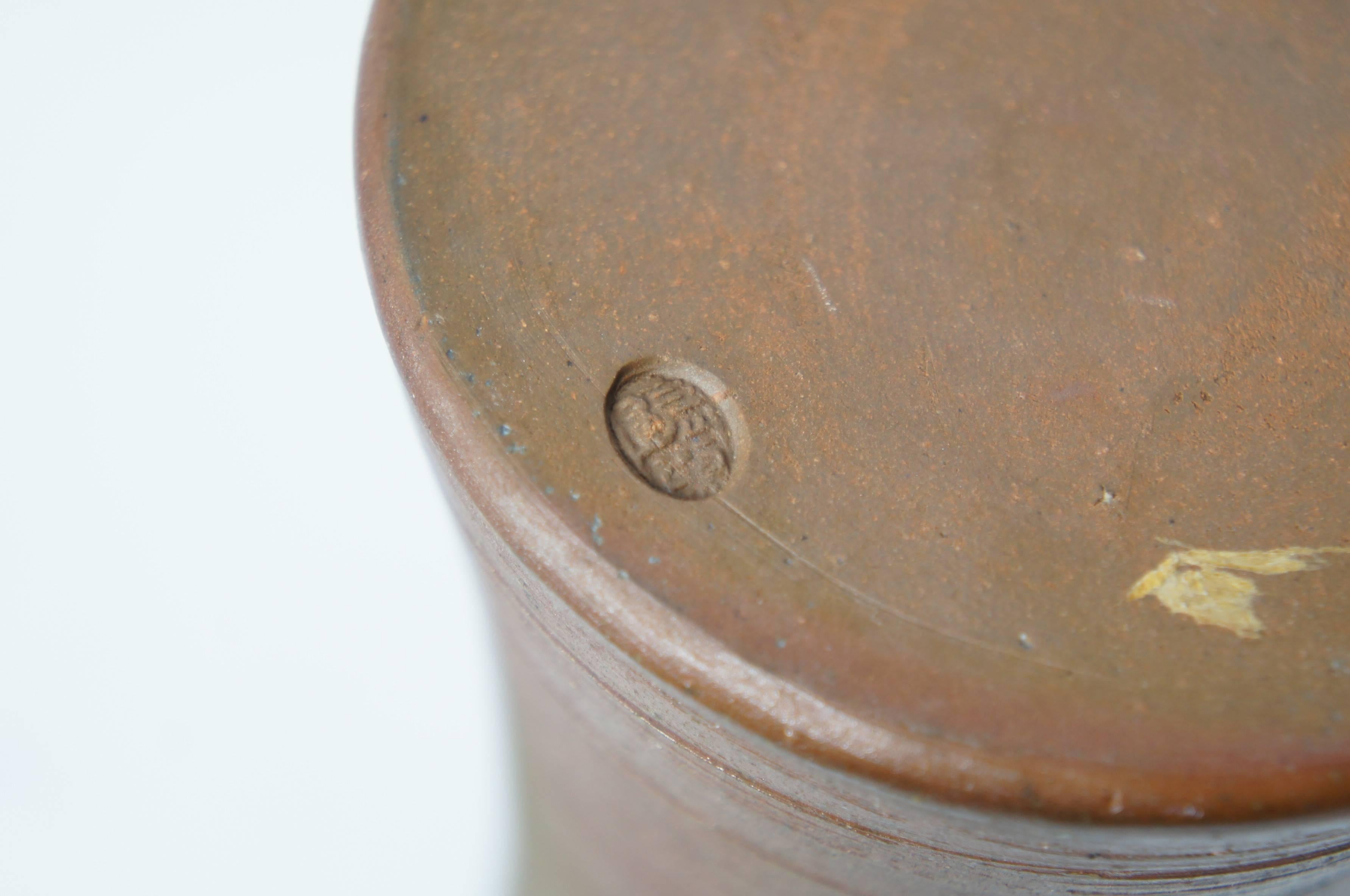 Japanese Brown Unglazed Pottery Bizen Ware Vase, 1970s For Sale 2