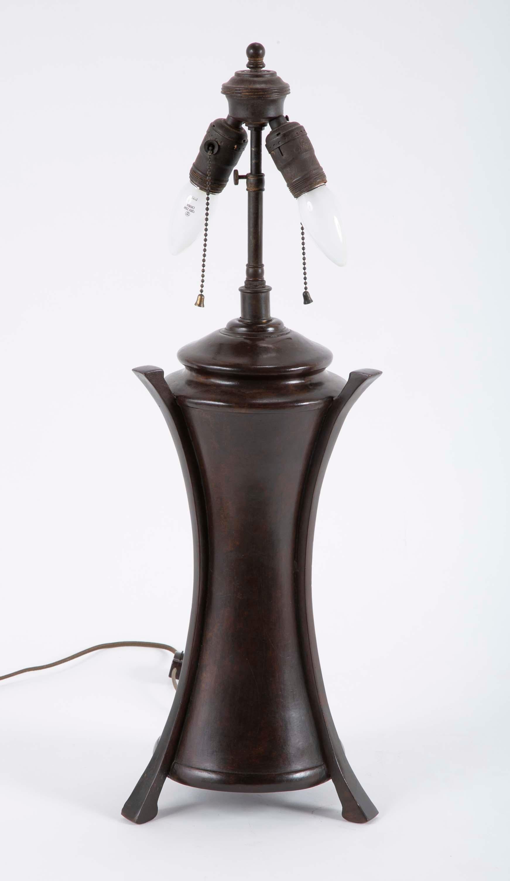 20th Century Japanese Bronze Lamp 2