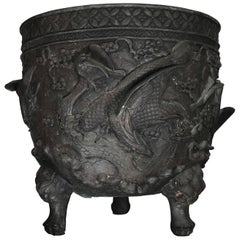 20th Century Japanese Cast Bronze Planter or Cachepot from the Meiji Period