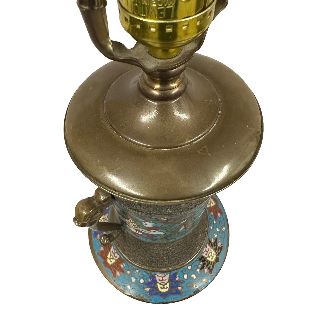 20th Century Japanese Cloisonne Lamp For Sale 6