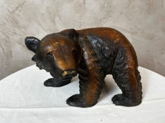 20th century Japanese Hand Carved Wooden Bear, 1960s