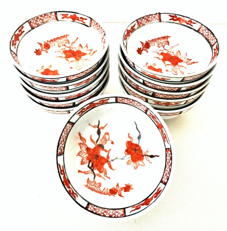 Chinese Export 20th Century Japanese Hand Painted Porcelain Dinnerware 