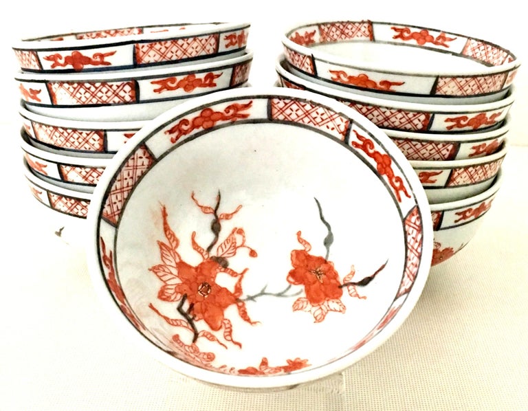 20th Century Japanese HandPainted Porcelain Dinnerware "Imari" Set/35