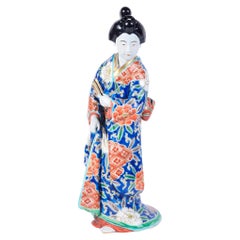20th Century Japanese Imari Porcelain Geisha Girl
