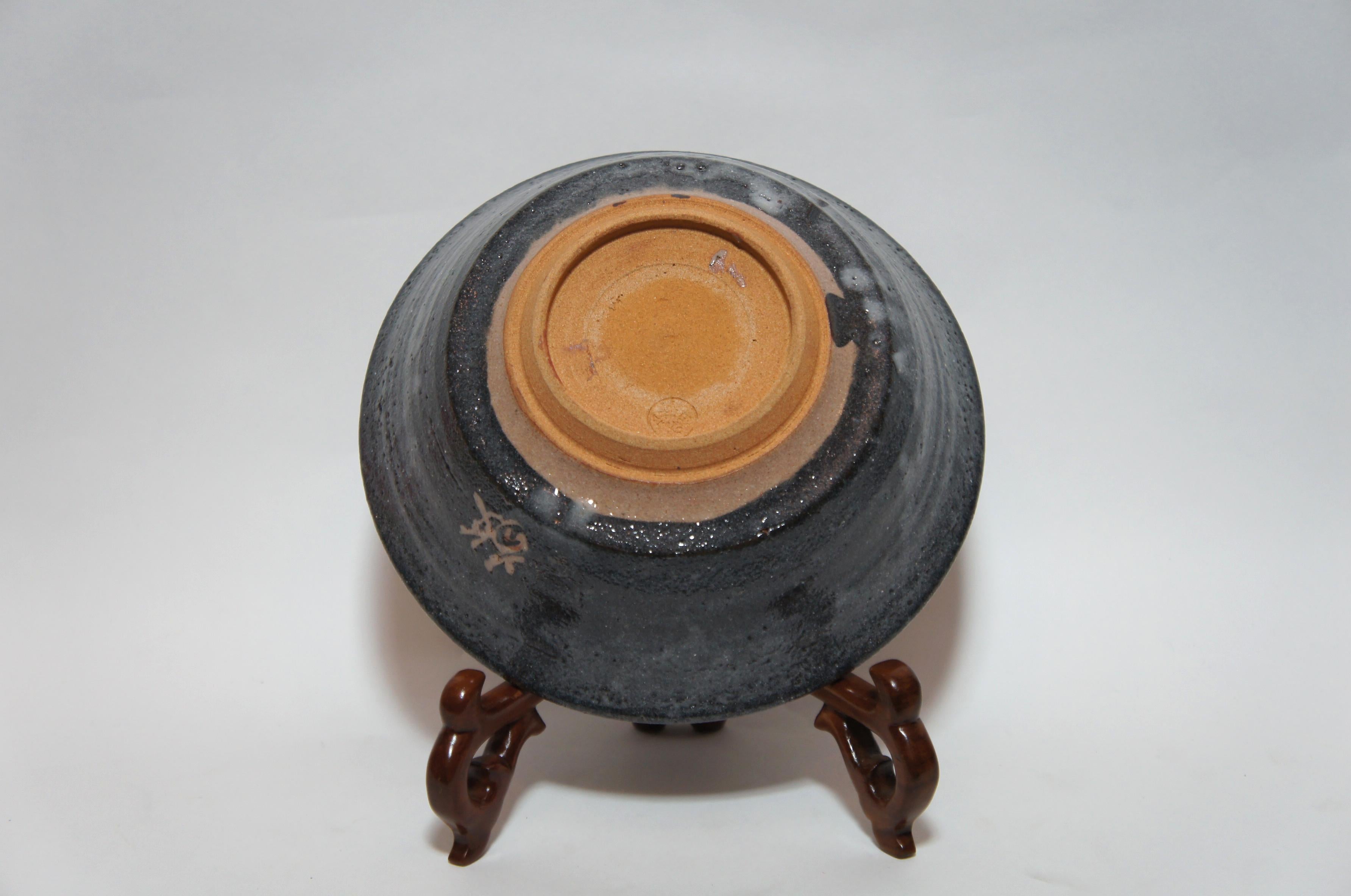 20th Century Japanese Kisyu Ware Ceramic Bowl by Aoi Kiln For Sale 5