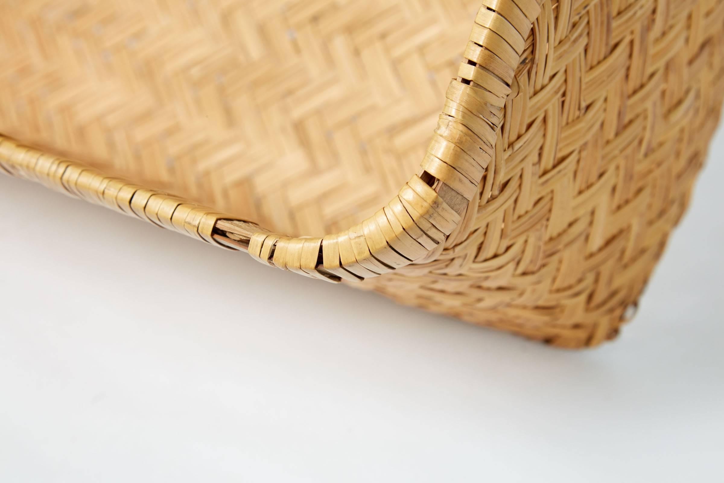 20th Century Japanese Lidded Kimono Basket 'Shibui' 4